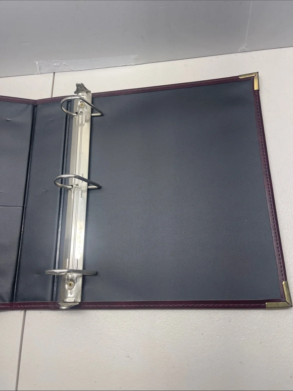 Burgundy Portfolio Binder with Gold Corners